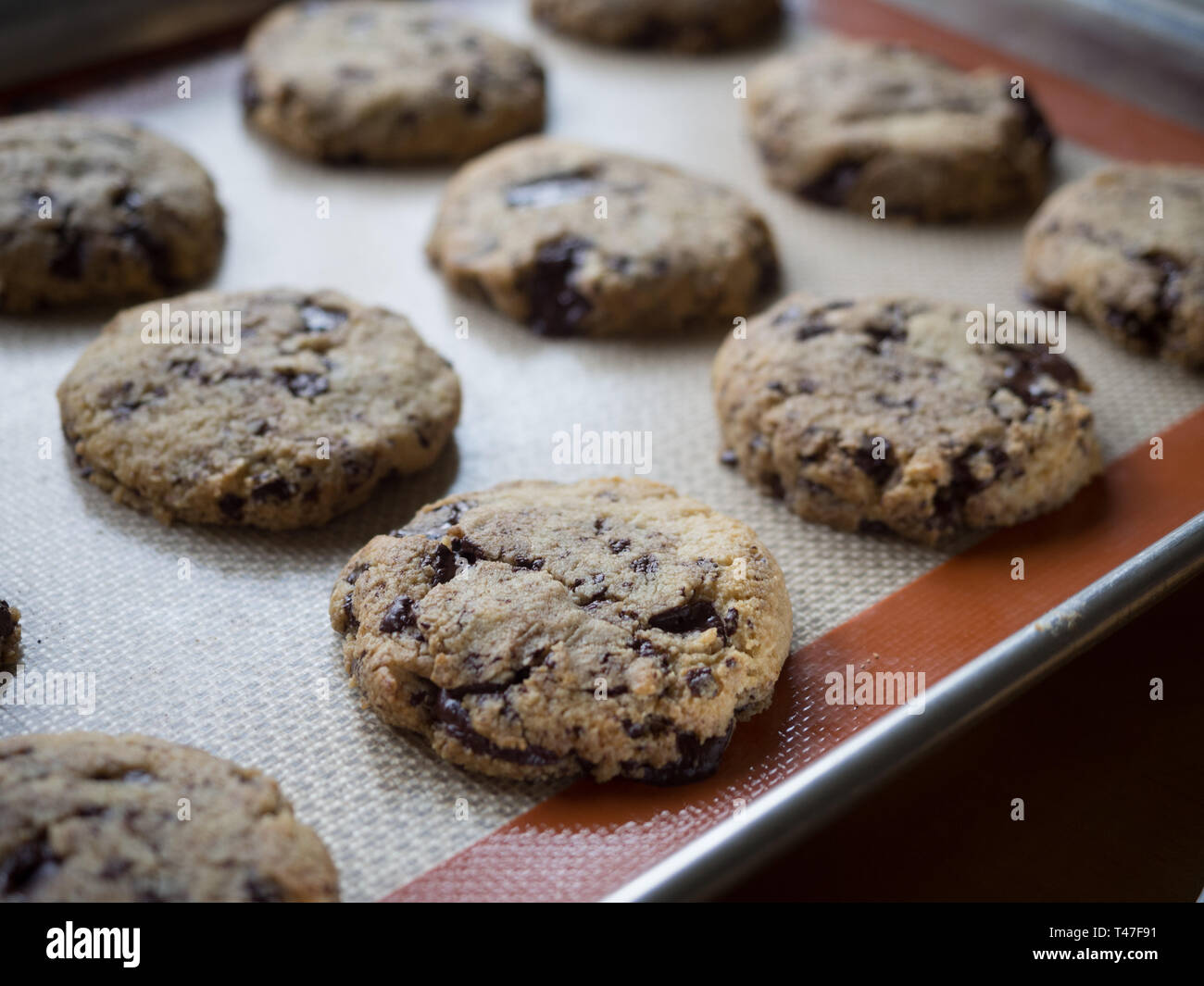 Gluten-free chocolate chip cookies Stock Photo