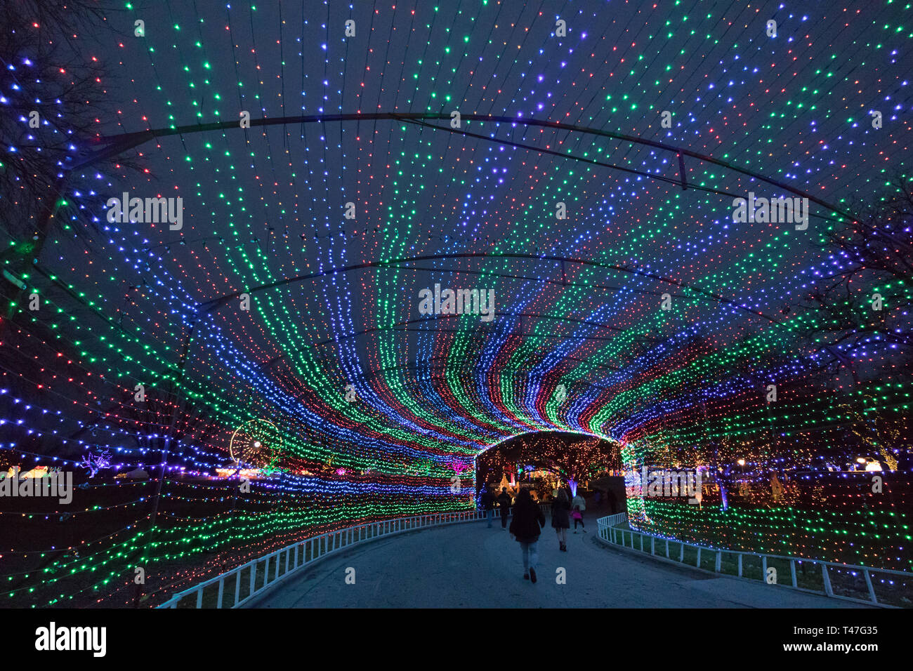 Trail of Lights in Austin, Texas Stock Photo
