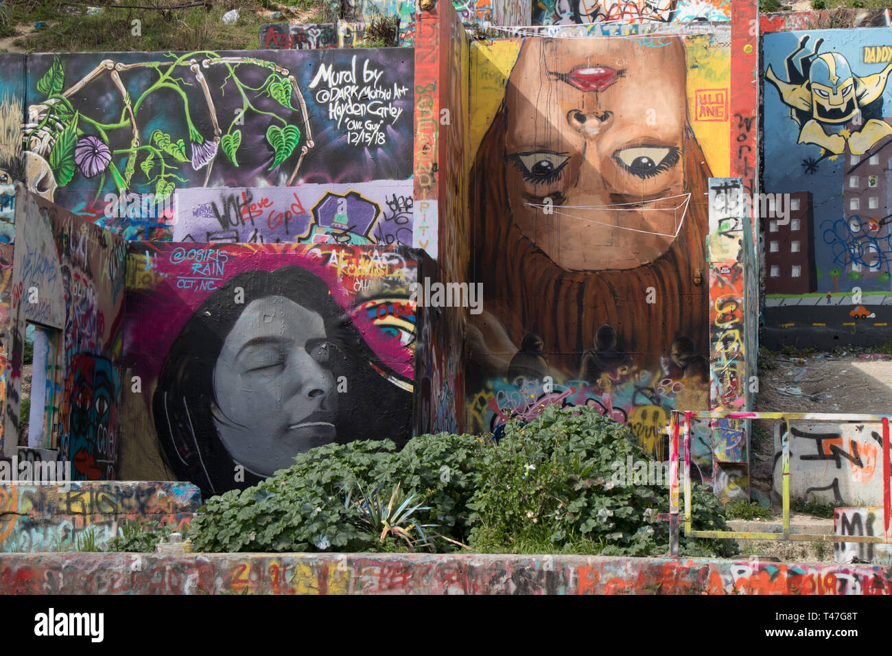HOPE Outdoor Gallery in Austin, Texas Stock Photo