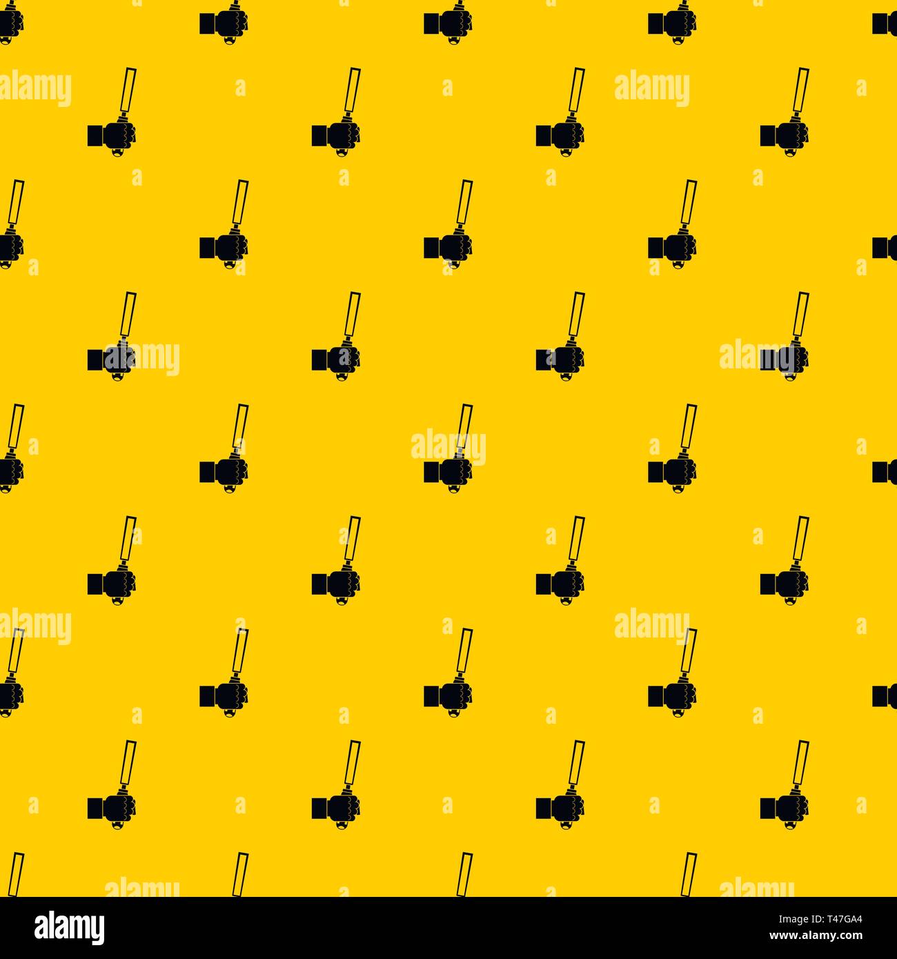 Chisel tool in man hend pattern vector Stock Vector
