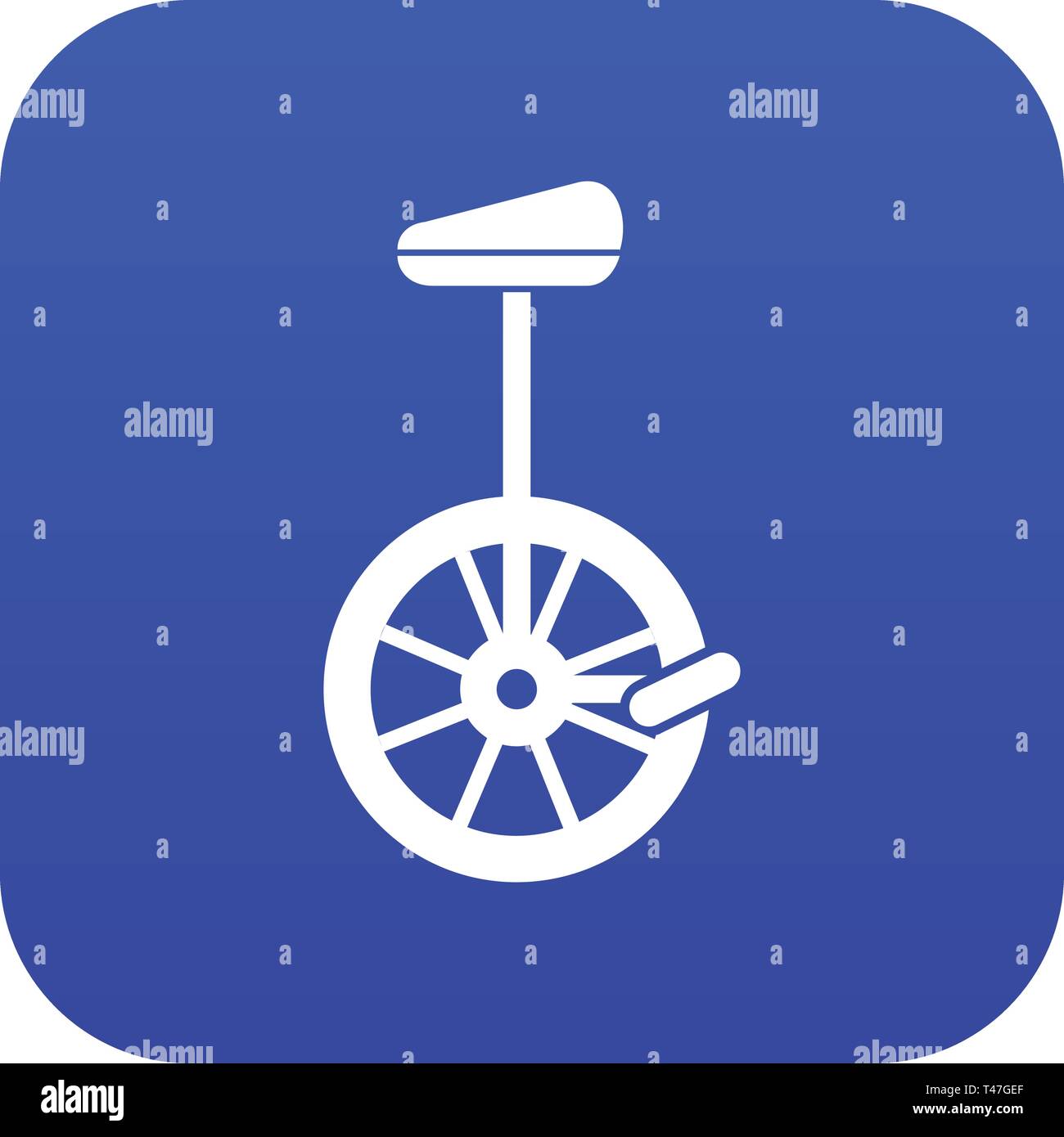 Unicycle icon digital blue Stock Vector Image & Art Alamy