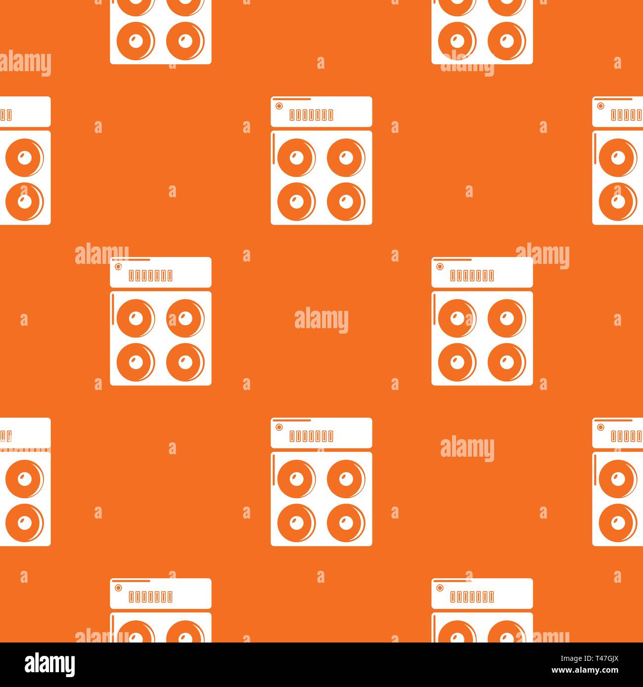 Speaker box pattern vector orange Stock Vector