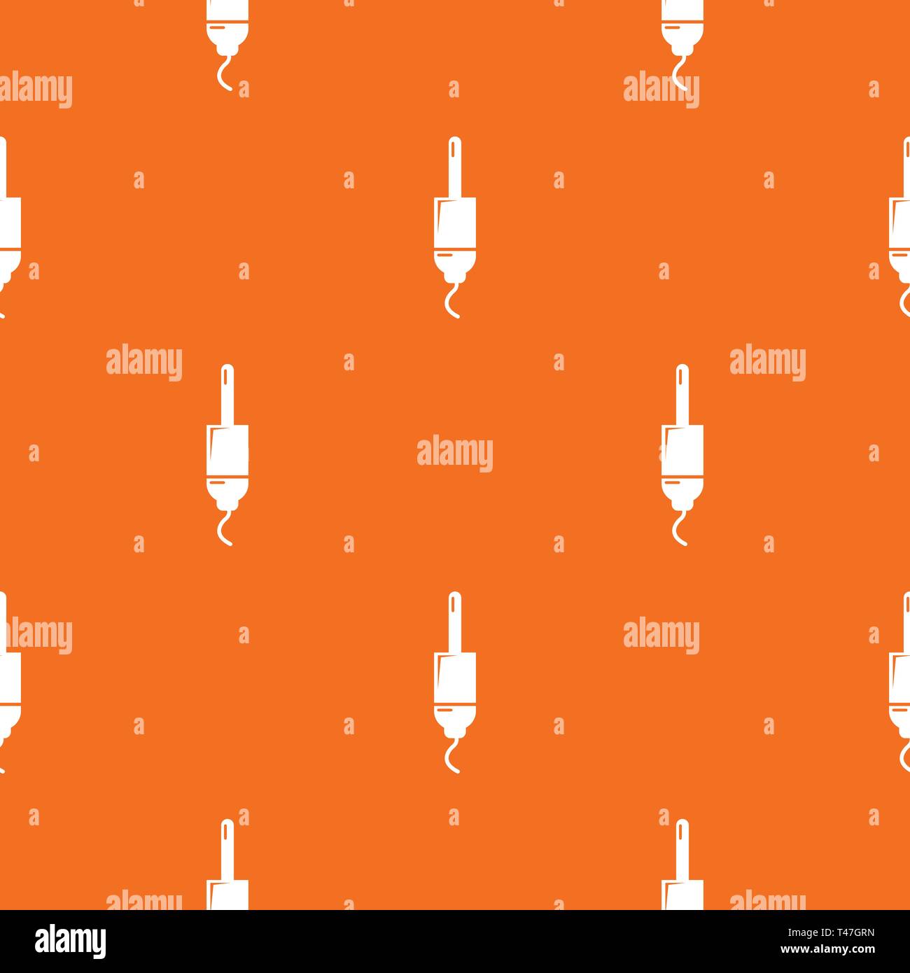 Jack cable pattern vector orange Stock Vector