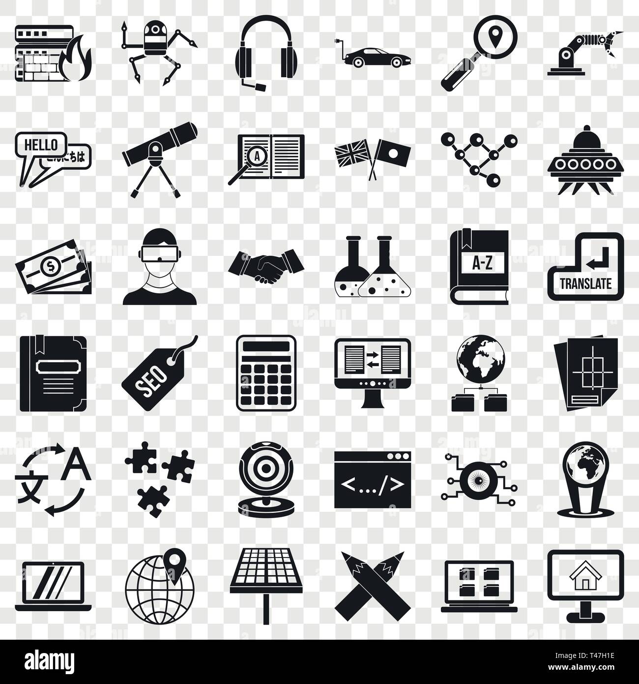 Online education icons set, simple style Stock Vector Image & Art - Alamy