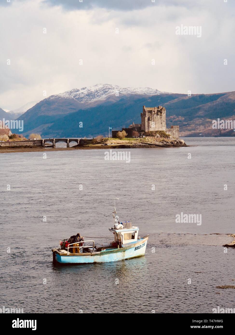 Scotland: Loch Alsh & Eilean Donan Castle Stock Photo
