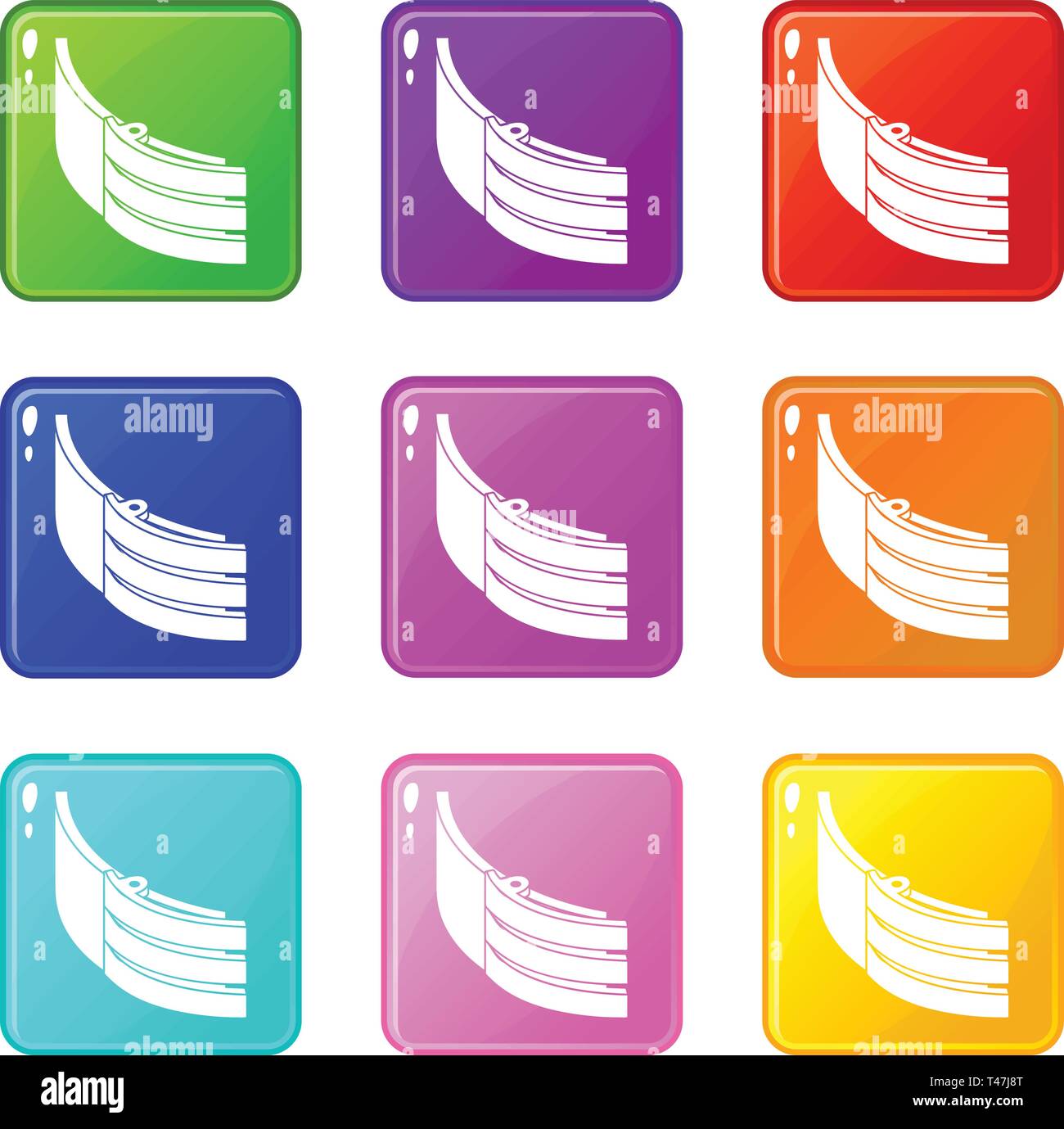 Strap belt icons set 9 color collection Stock Vector Image & Art - Alamy