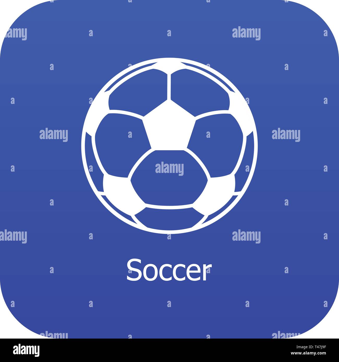 Soccer ball icon blue vector Stock Vector Image & Art Alamy