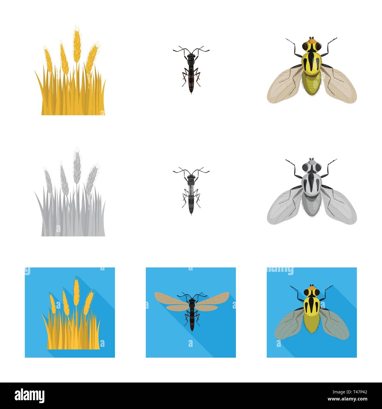 Spring fly spike insect Stock Vector Images - Alamy