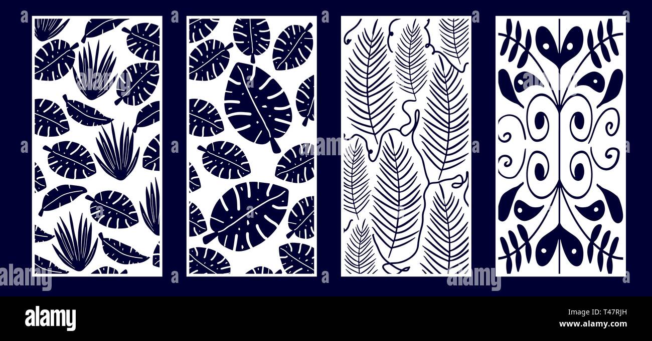 Set of Decorative laser cut panels Stock Vector Image & Art - Alamy