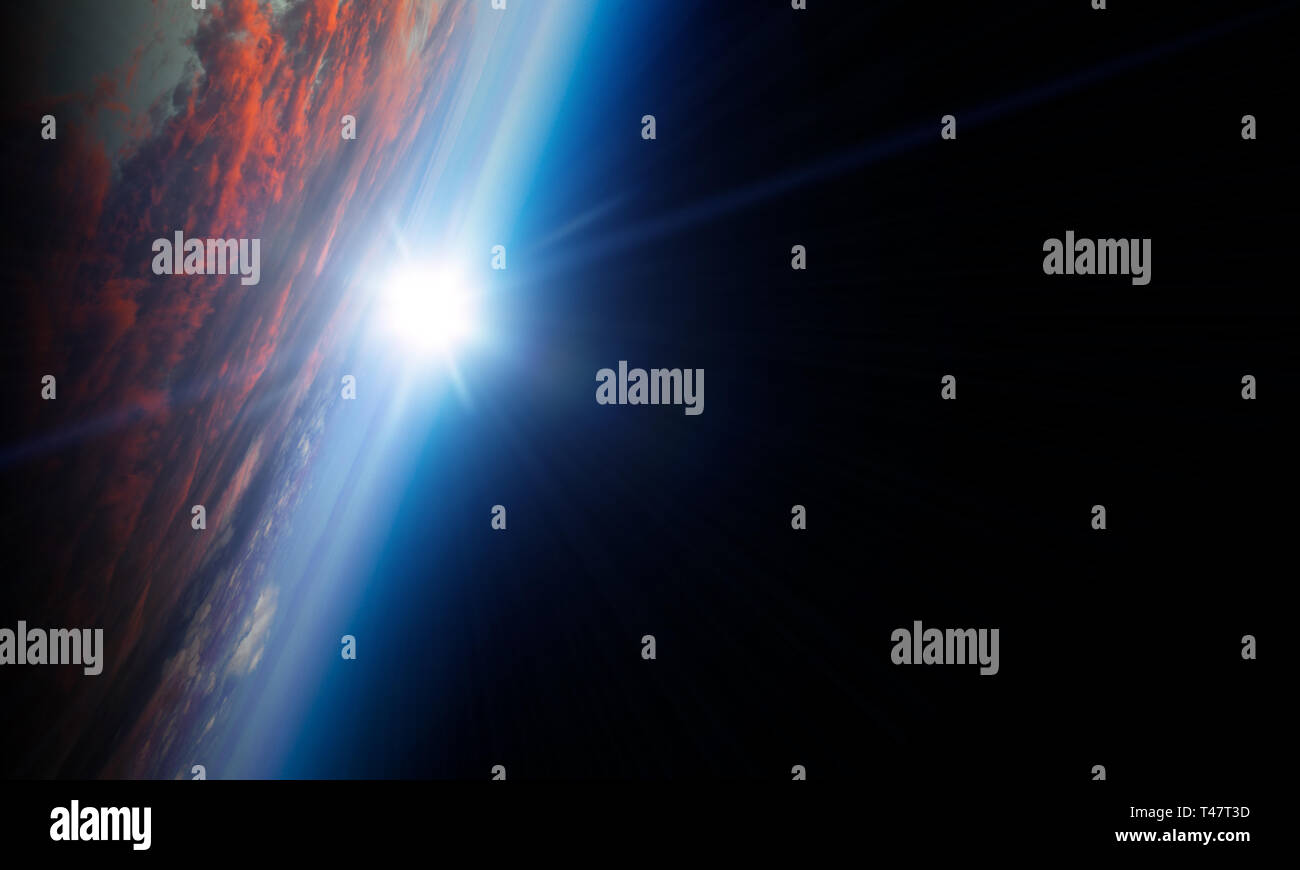 Abstract planets and space background Stock Photo - Alamy
