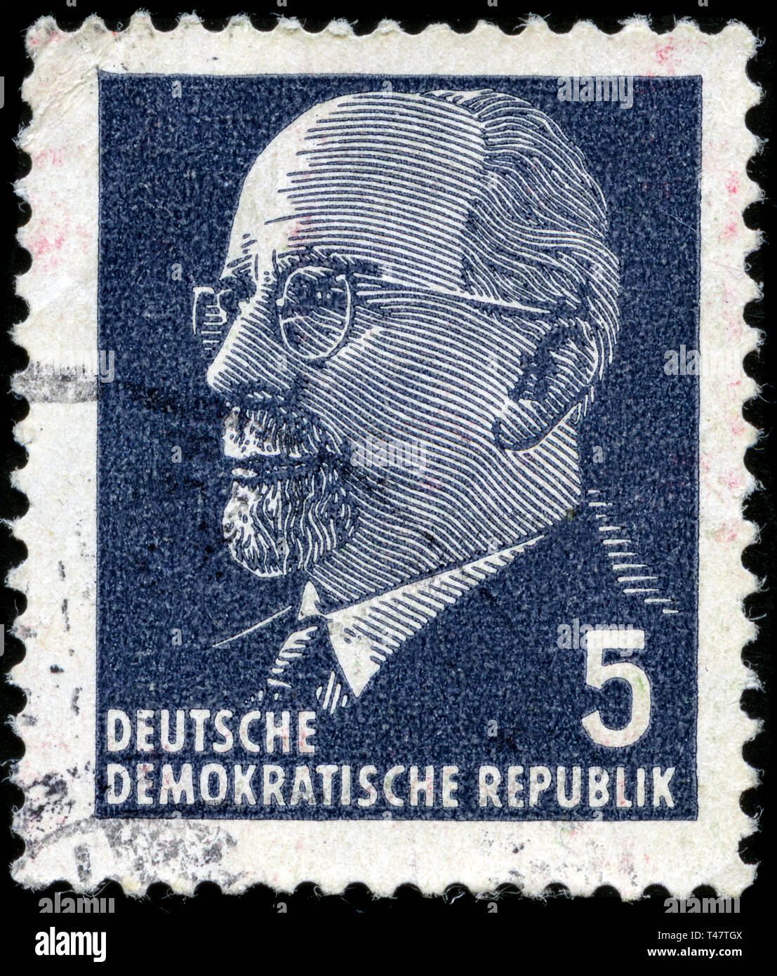Postage stamp from East Germany (DDR) in the Chairman of the State Council  Walter Ulbricht series issued in 1962 Stock Photo - Alamy