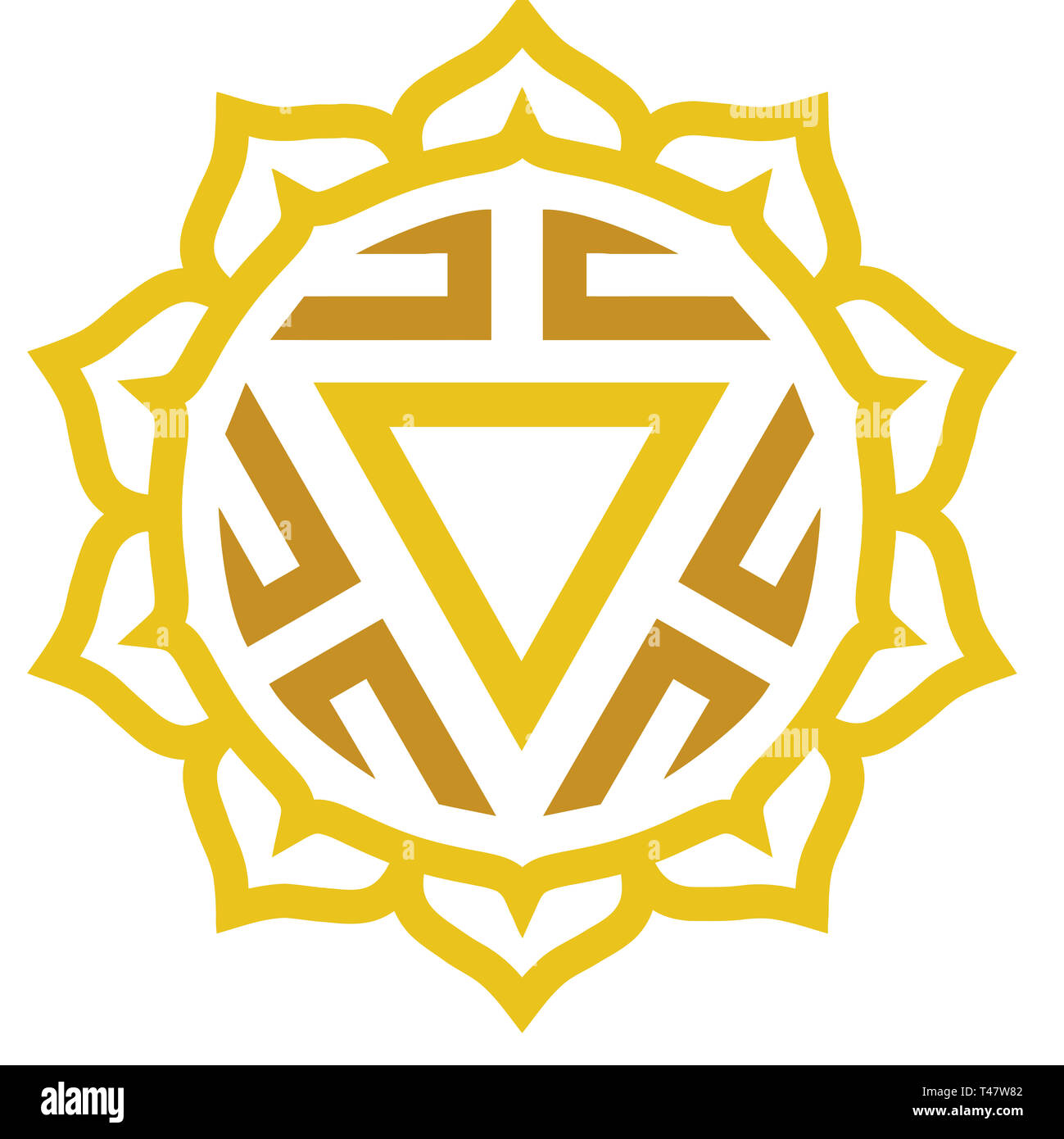yellow solar energy manipura chakra mandala spiritual sacred