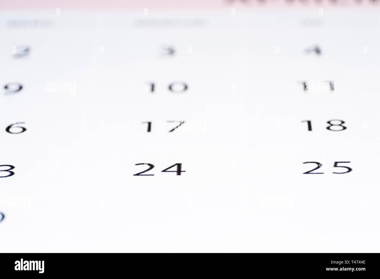 random numbers on abstract calendar Stock Photo Alamy