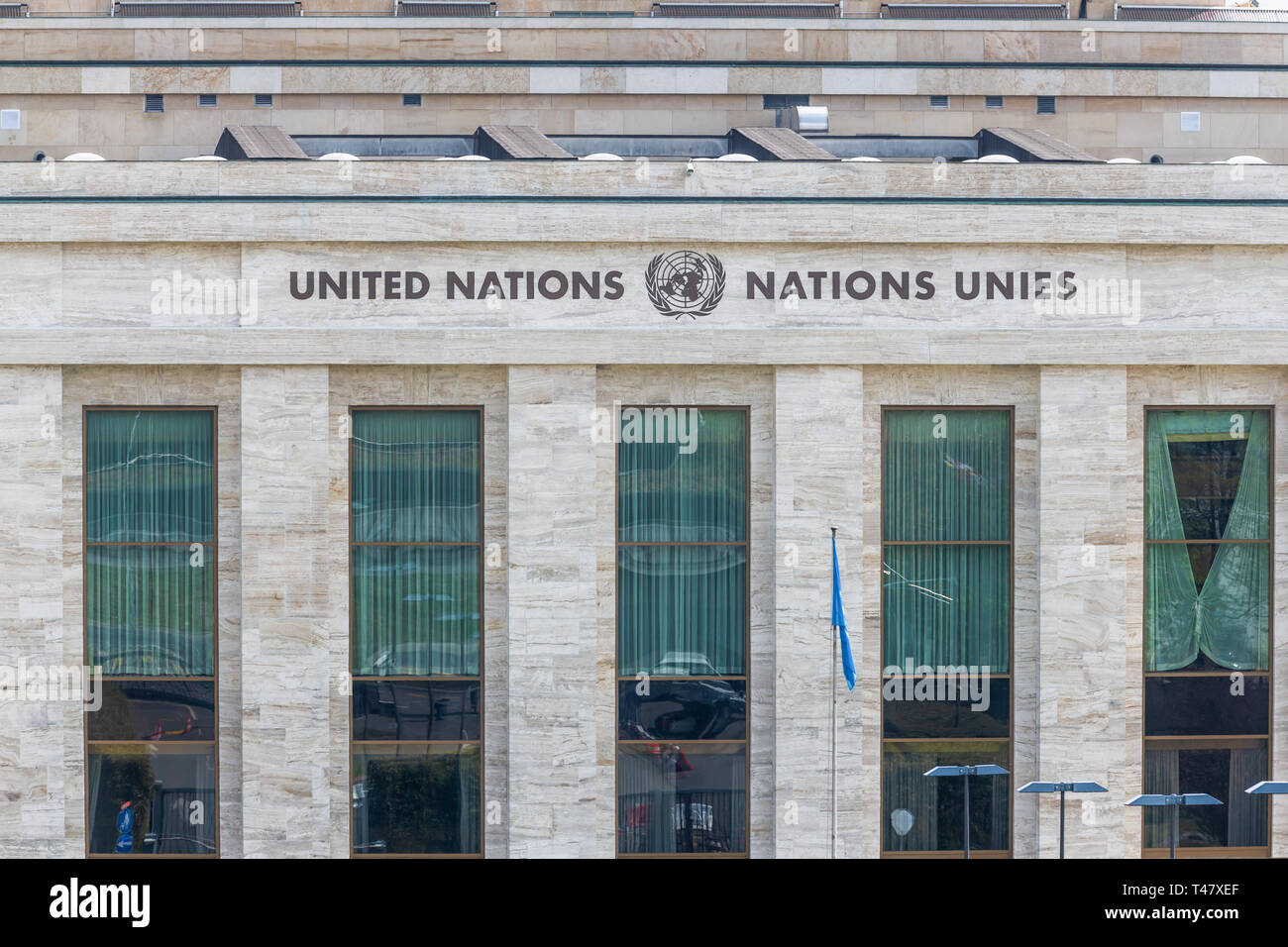 United Nations Building in Geneva (Switzerland). The United Nations (UN
