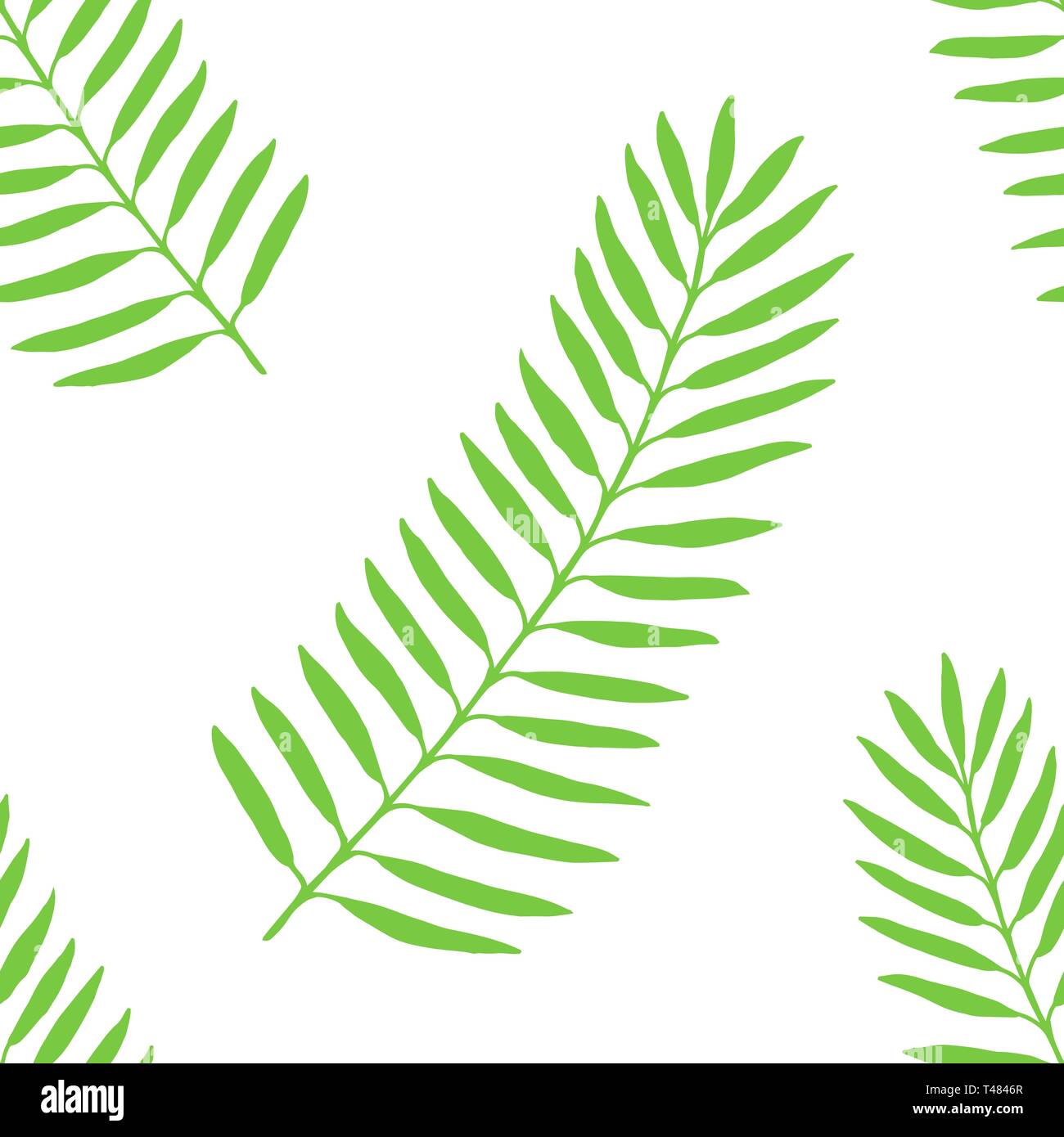 Nature seamless pattern. Hand drawn abstract tropical summer background Stock Vector