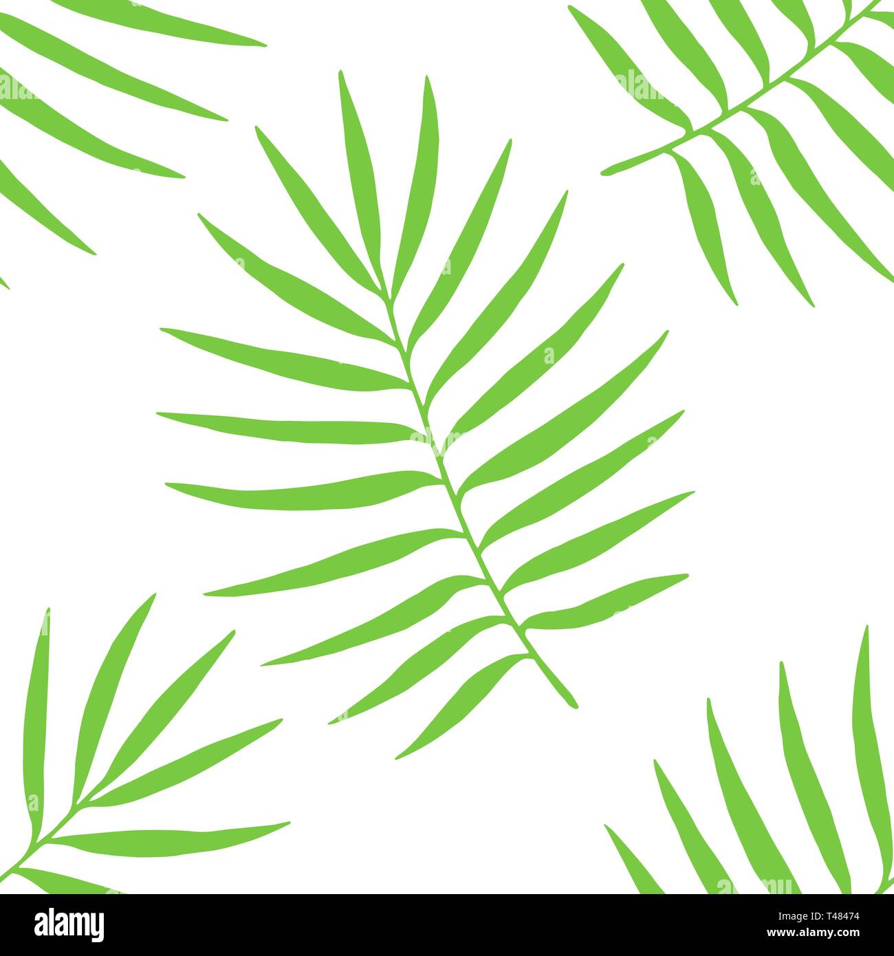 Nature seamless pattern. Hand drawn abstract tropical summer background Stock Vector