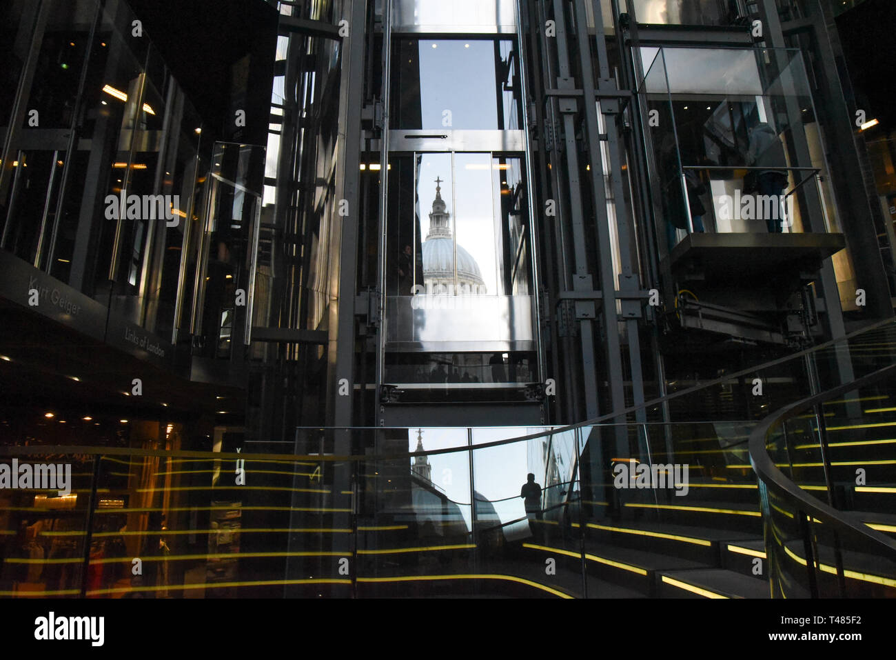 St Paul's Cathedral from One New Change shopping centre in the City of London, UK Stock Photo