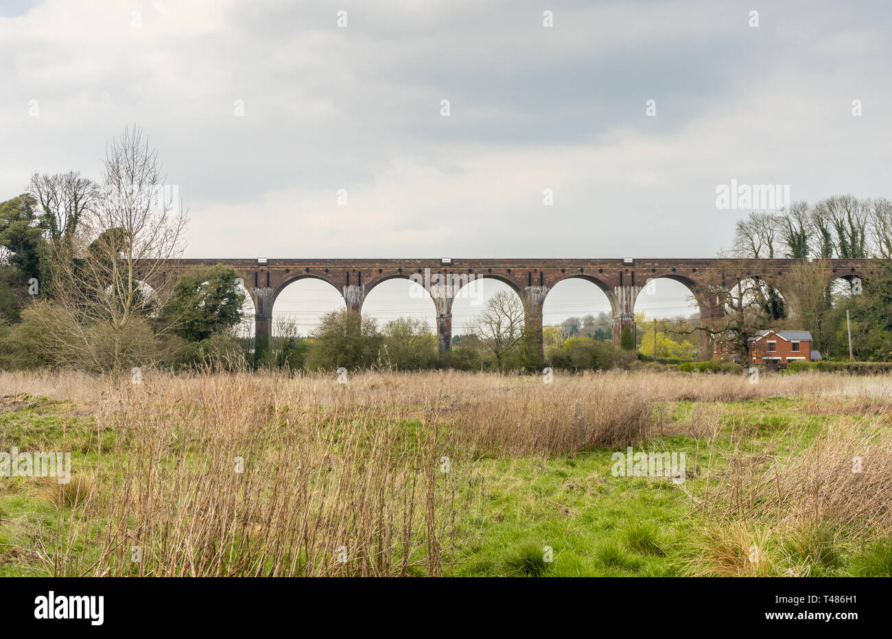 Hurstbourne Railway Viaduct in Hurstbourne Priors, Hampshire, England, UK Stock Photo
