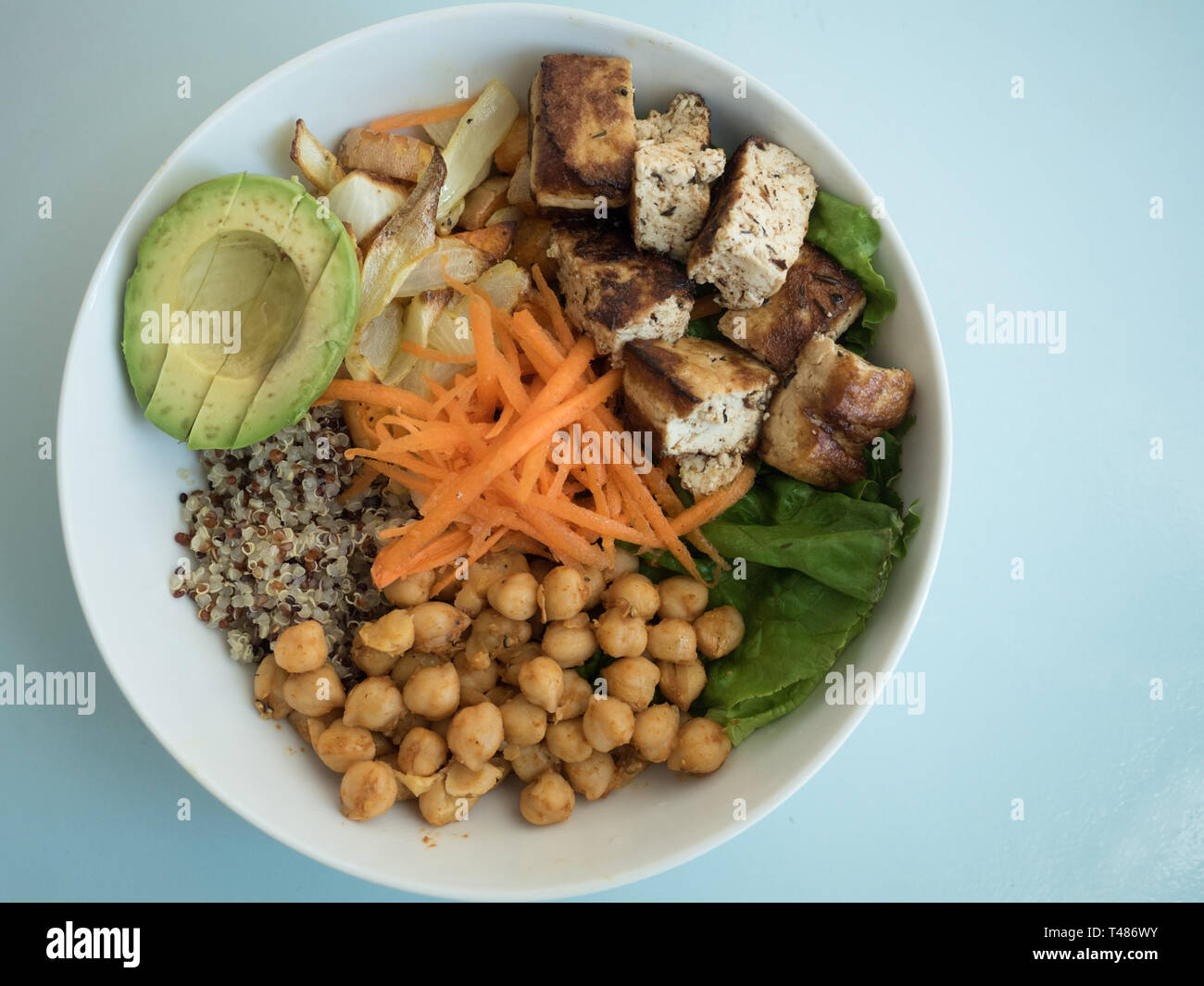 Healthy tofu bowl Stock Photo Alamy