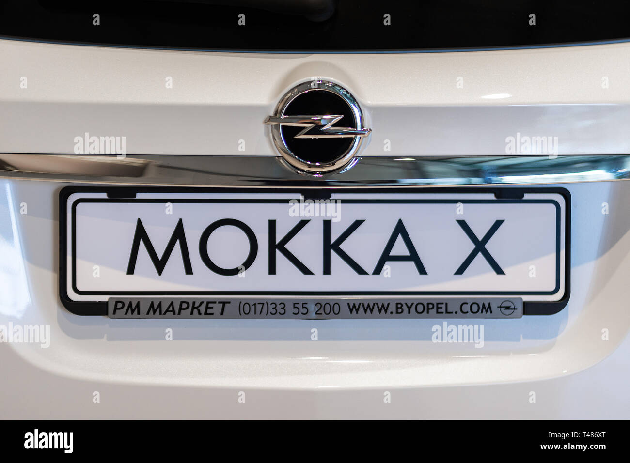 Minsk, Belarus - March 23, 2018: white OPEL MOKKA X Stock Photo - Alamy