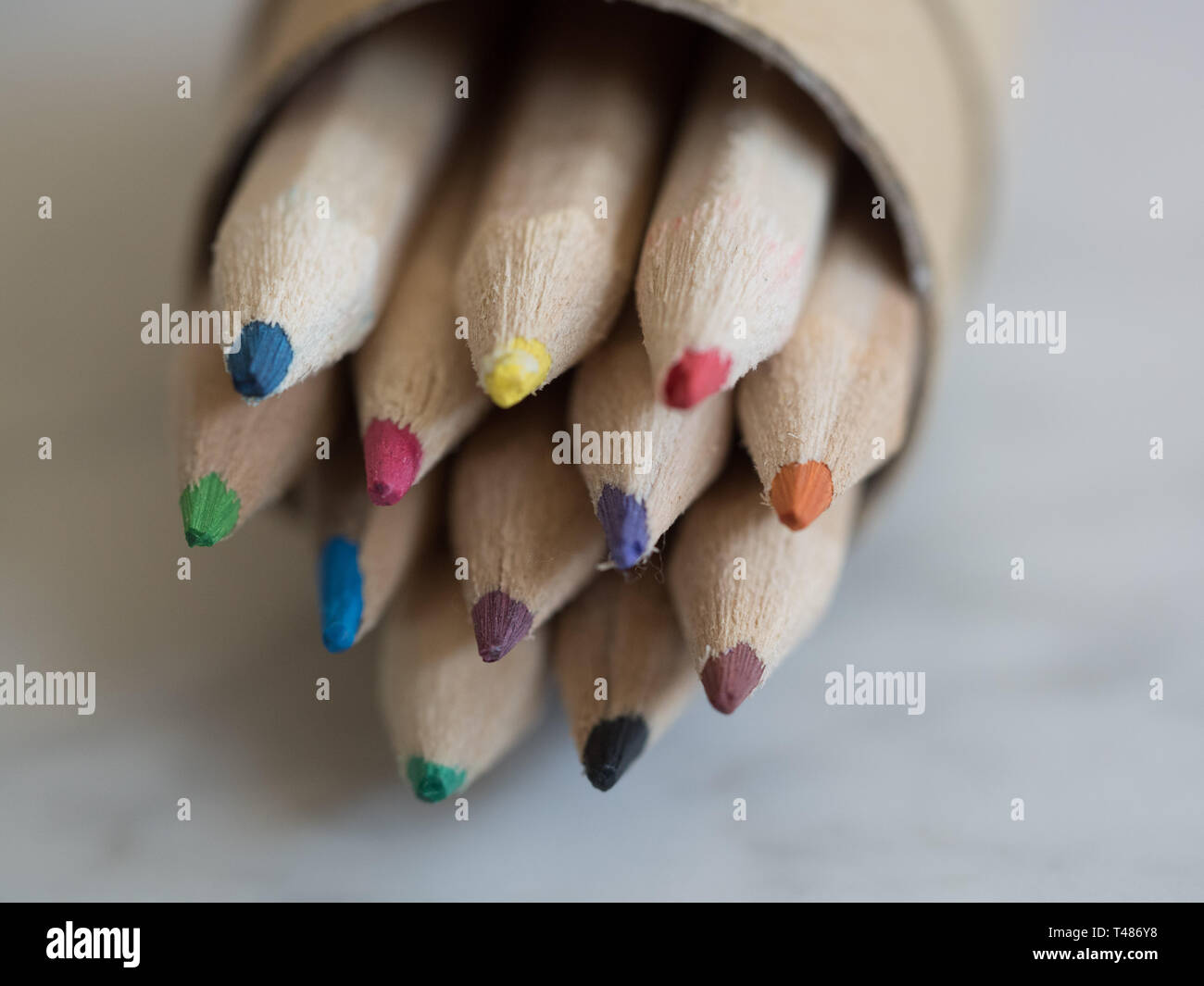 Colored pencils Stock Photo