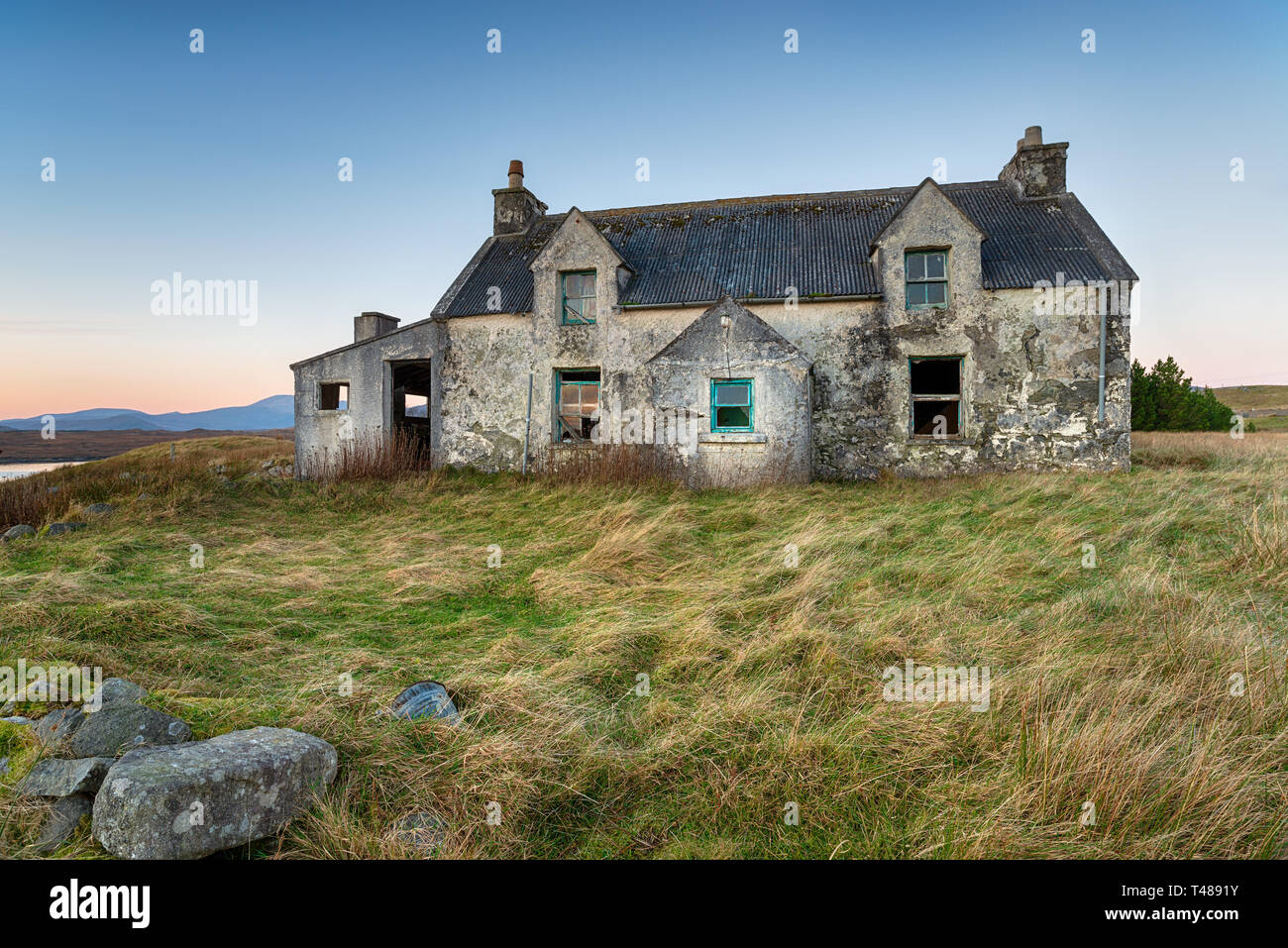 Empty house on the Isle of Lewis in the Western Isles of Scotland Stock  Photo - Alamy