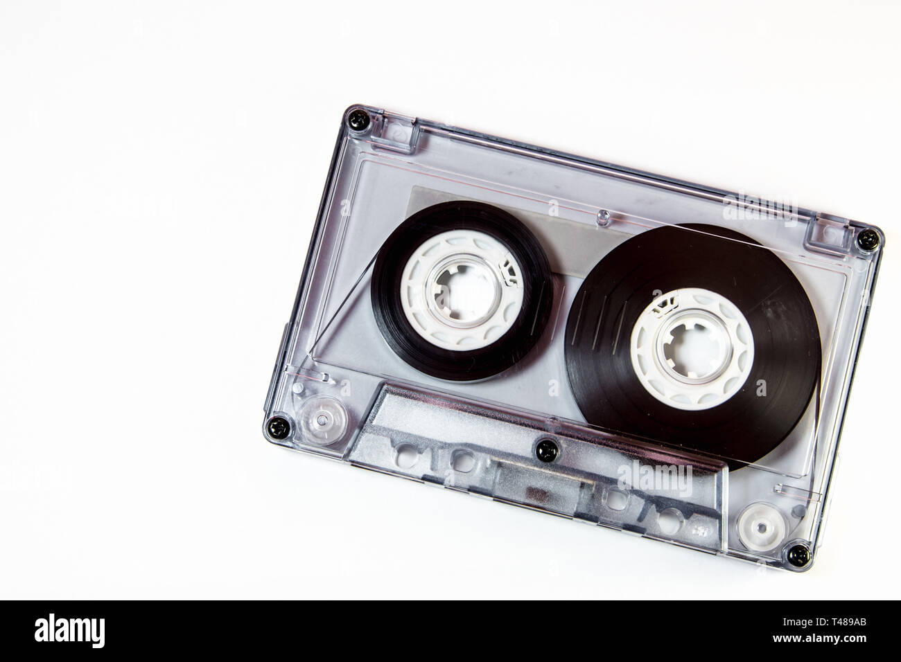 Audio cassette tape isolated on white background Stock Photo - Alamy