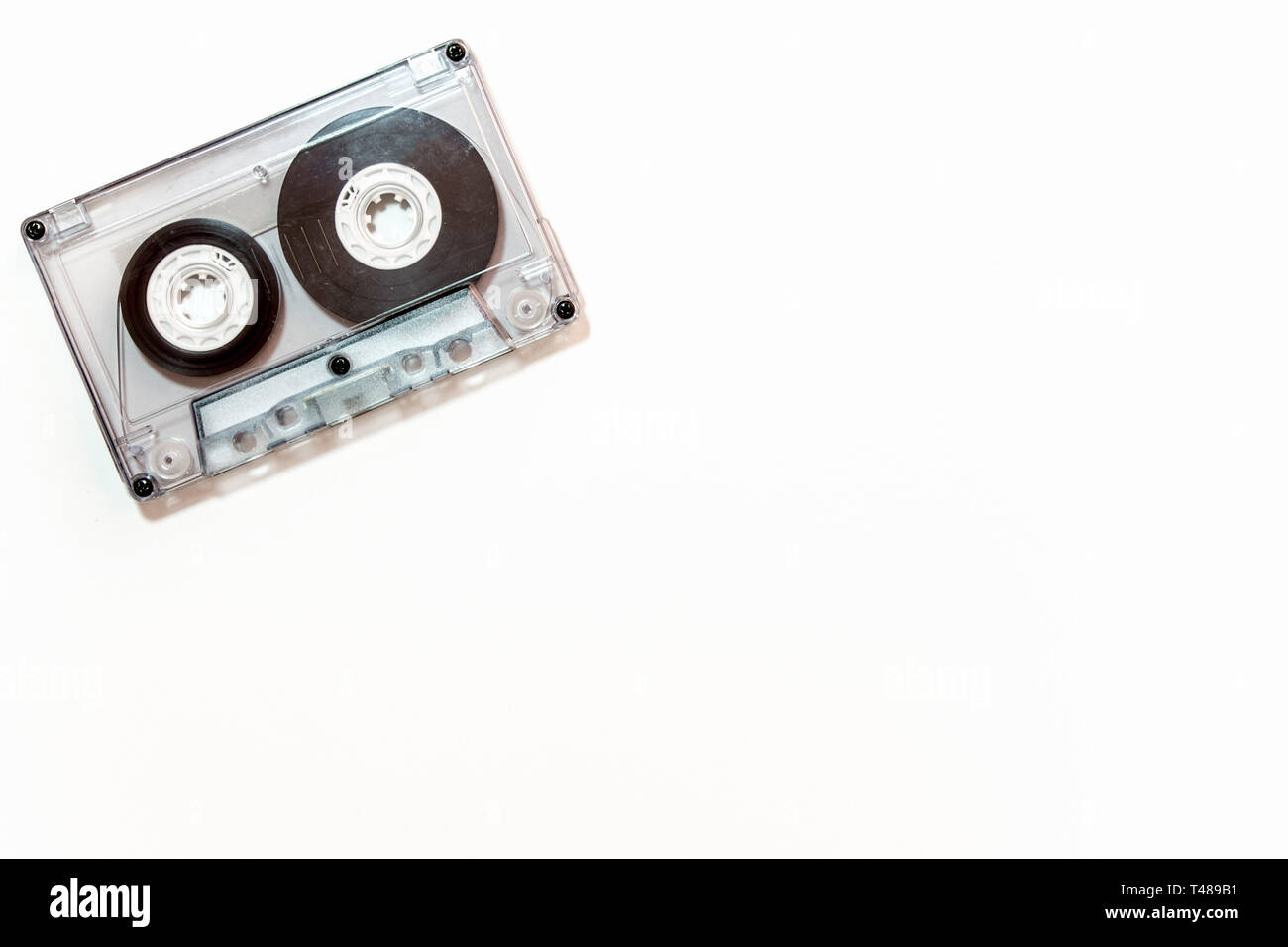 Audio cassette tape isolated on white background Stock Photo - Alamy
