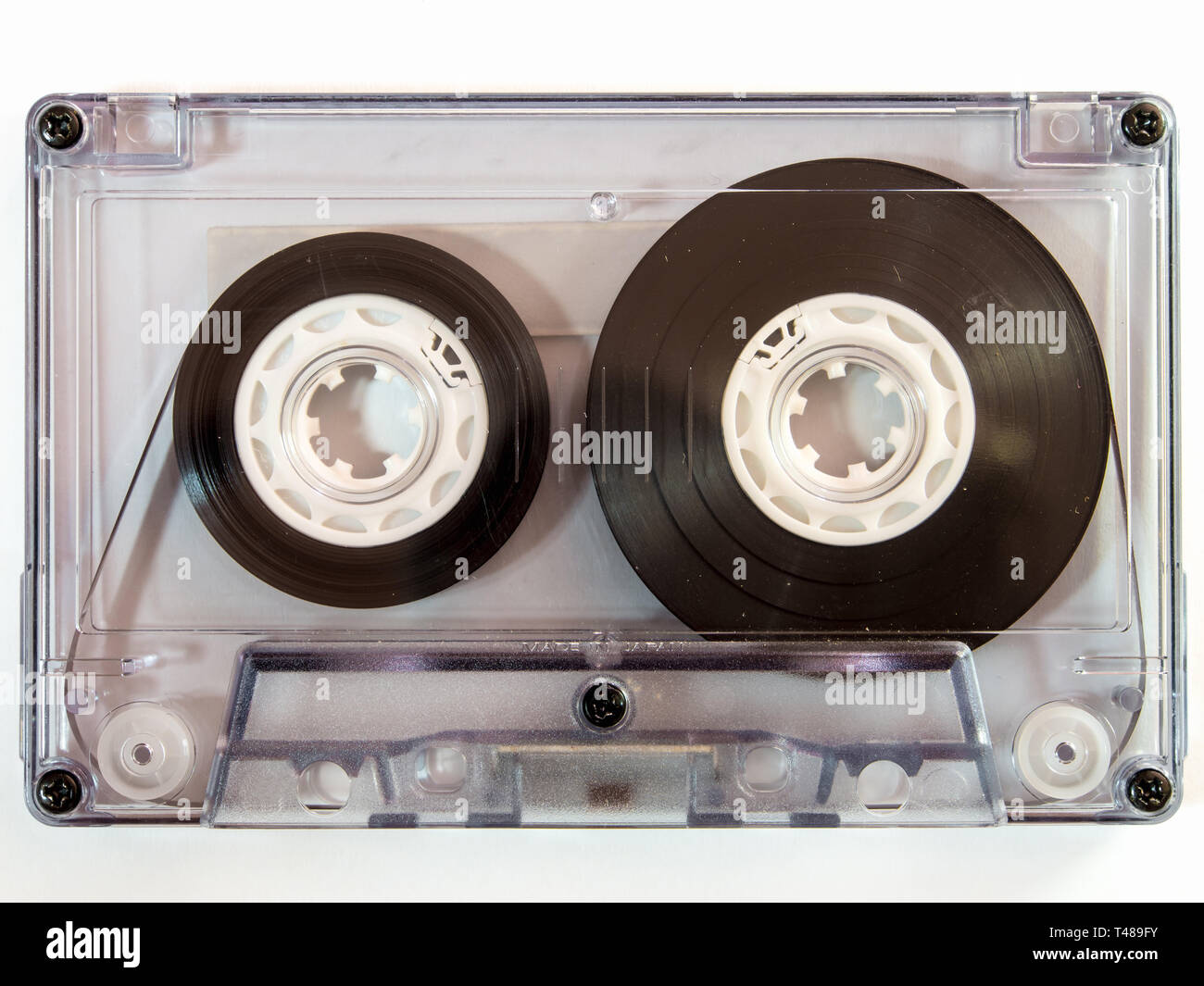 Audio cassette tape isolated on white background Stock Photo - Alamy