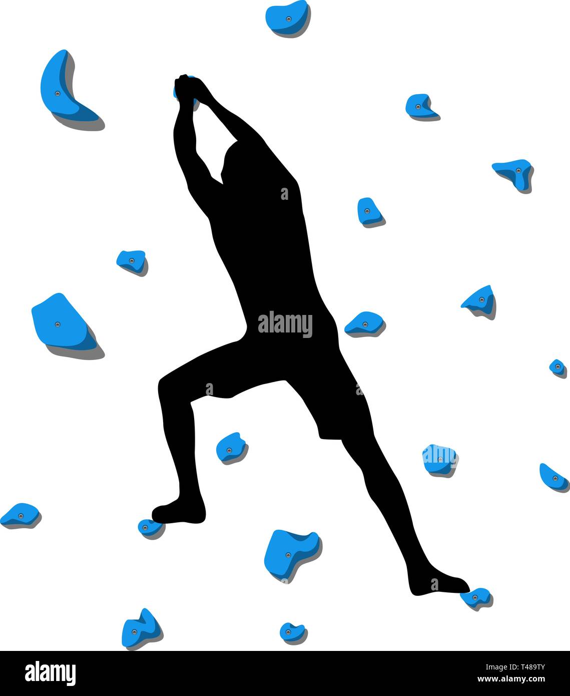 Man climbs climbing wall Stock Vector Image & Art Alamy