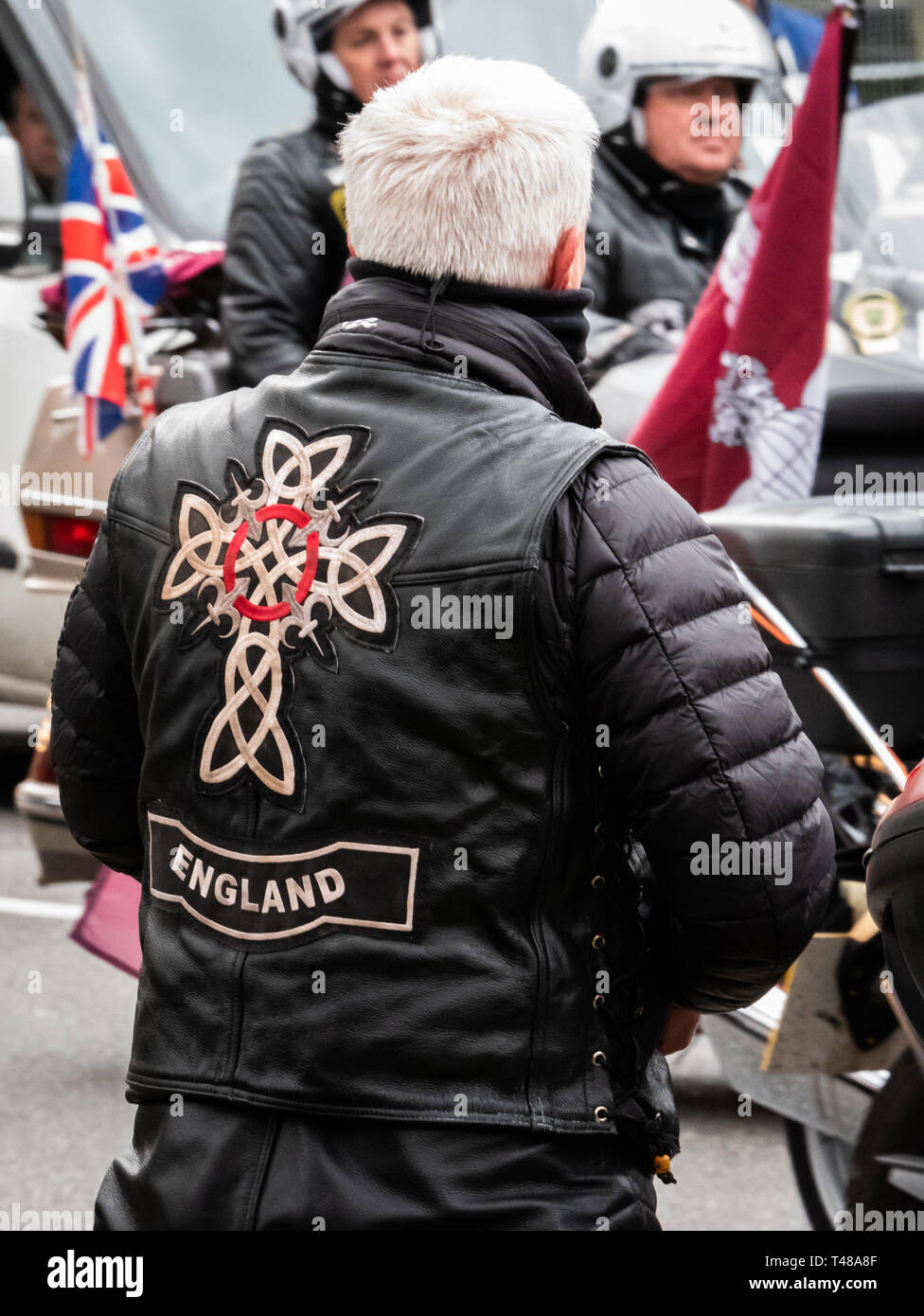 22000 motorbikes rode through London on 12th April 2019 to protest the prosecution of Soldier F for Bloody Sunday Stock Photo