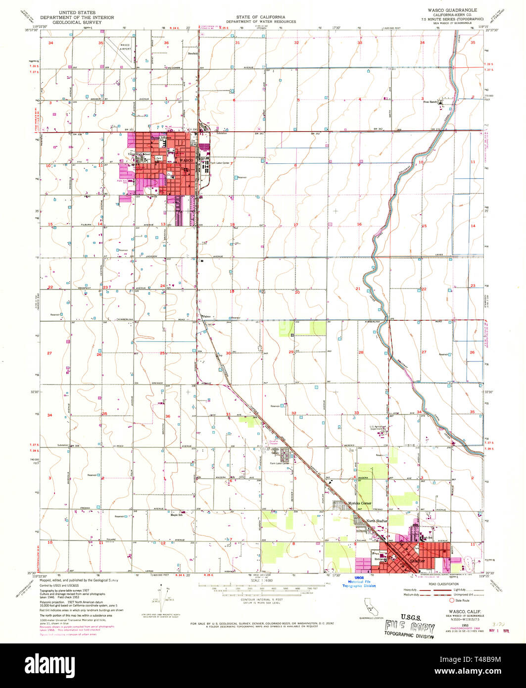 Wasco map hires stock photography and images Alamy