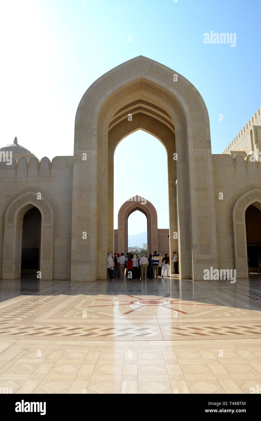Sultan Qabus Mosque Muscat Oman Stock Photo