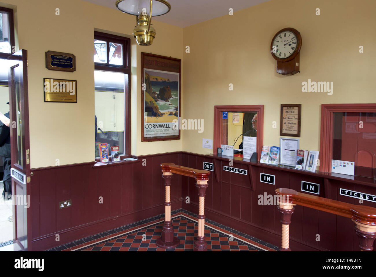 Booking office at Broadway station on the Gloucestershire and Warwickshire Railway UK Stock Photo
