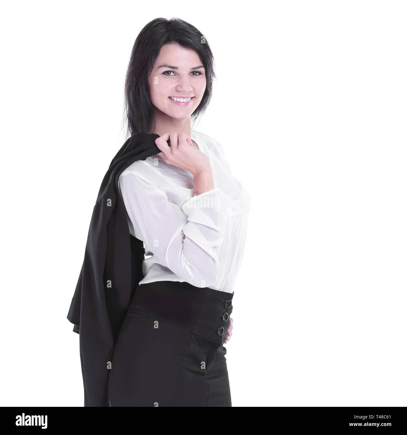 Girl looking over shoulder woman hi-res stock photography and images ...