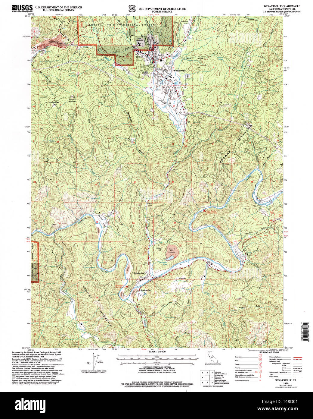 Map of weaverville hires stock photography and images Alamy