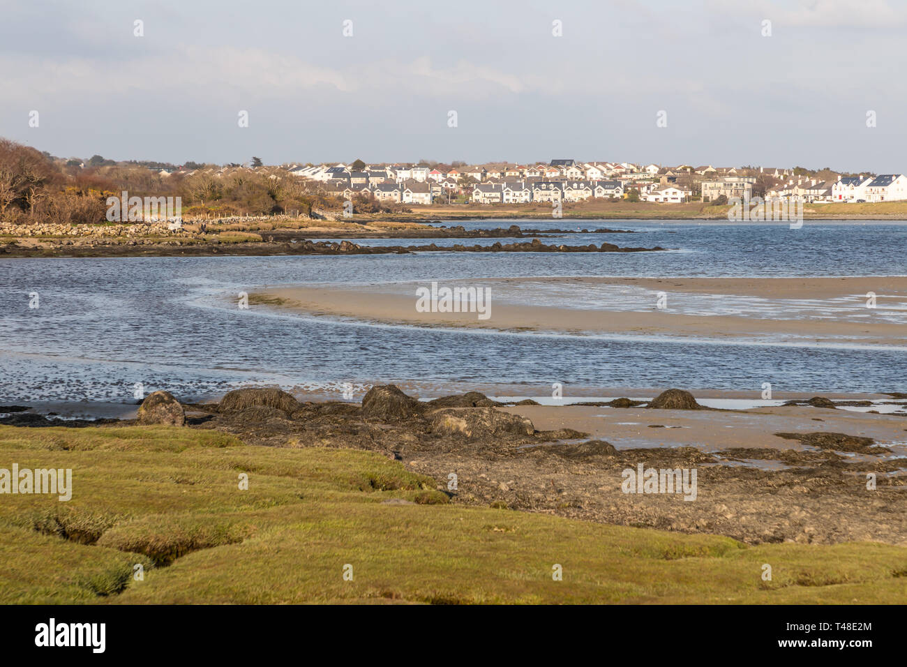 Salthill houses and Silvestrand beach in Galway Bay, Salthill, Galway