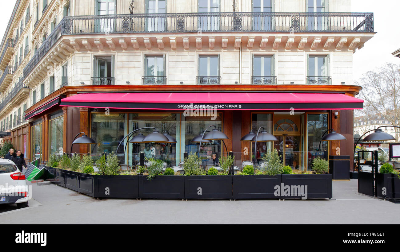 Grand Café Fauchon, 11 Place de la Madeleine, Paris, France Stock Photo