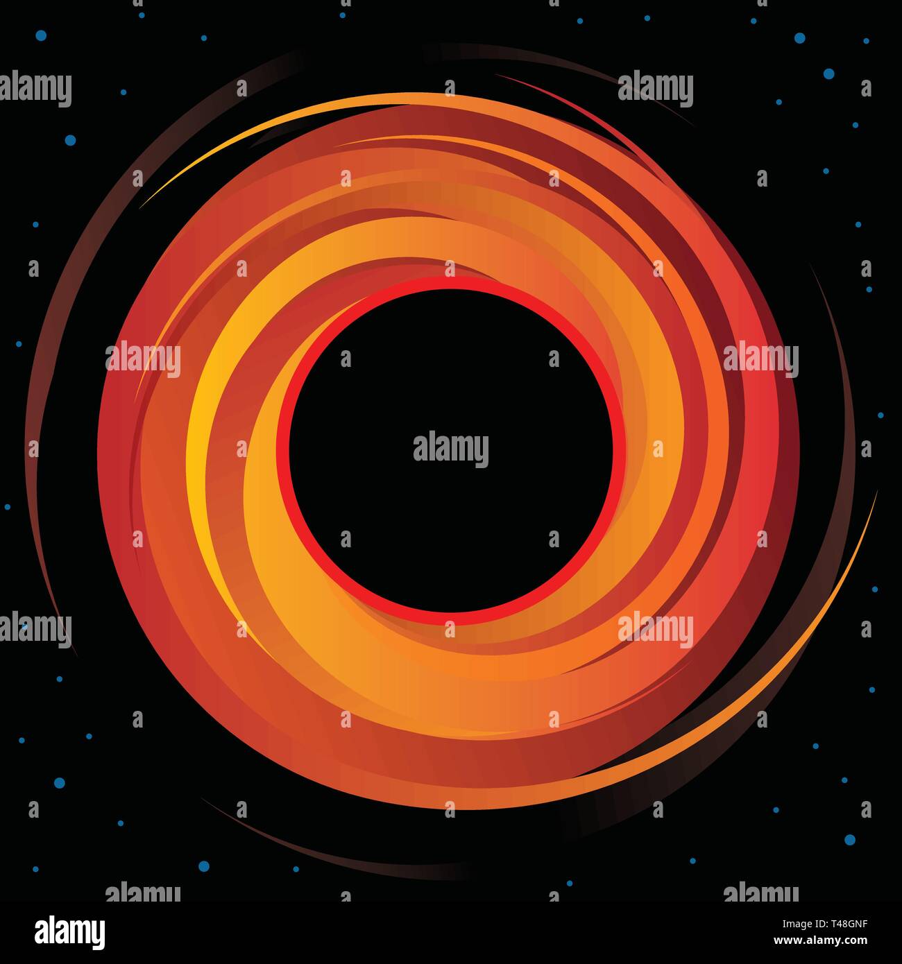 Supermassive Black Hole Vector Graphic Stock Vector