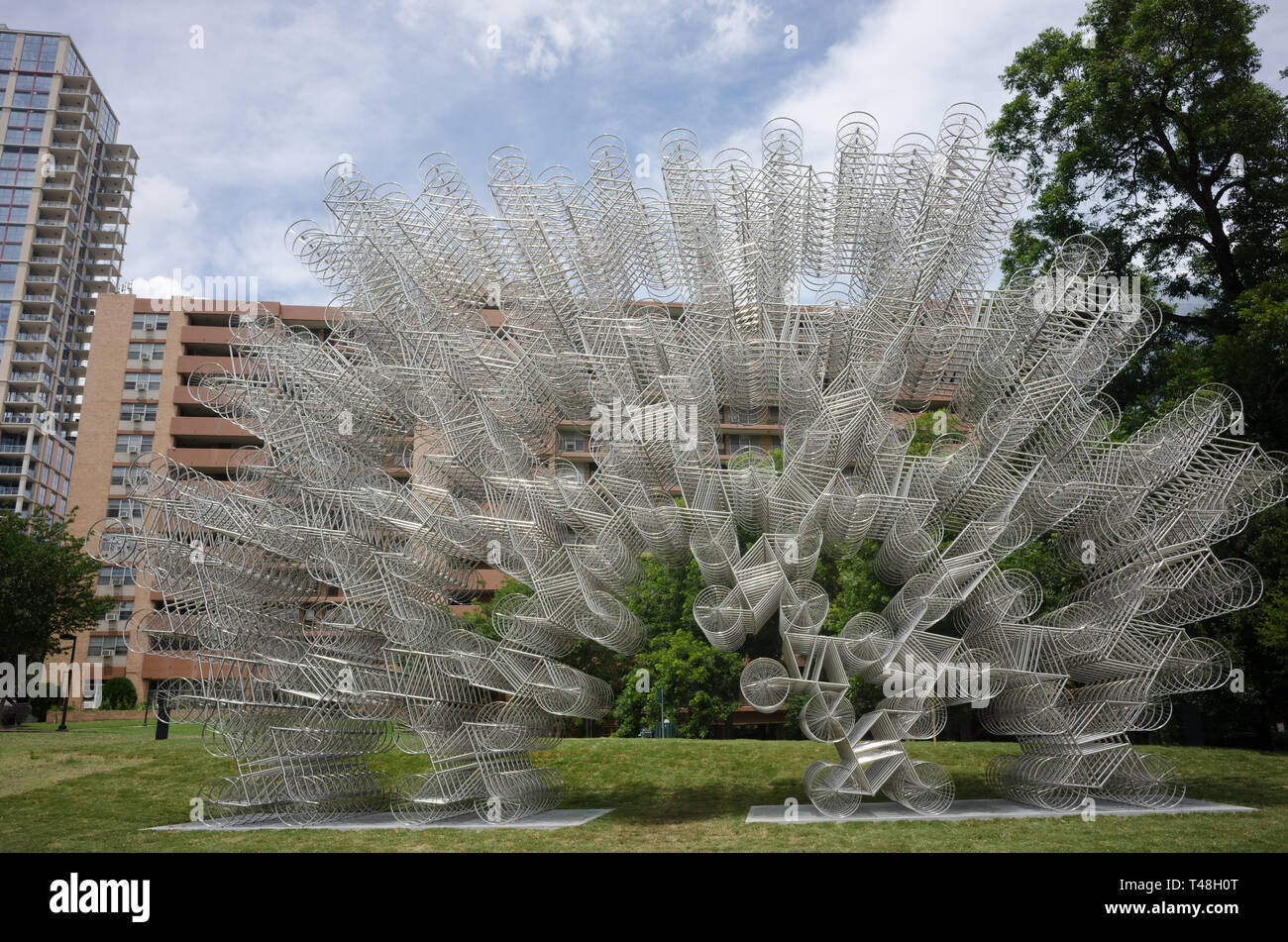 Ai Wei Wei's Forever Bicycles in Austin, Texas Stock Photo