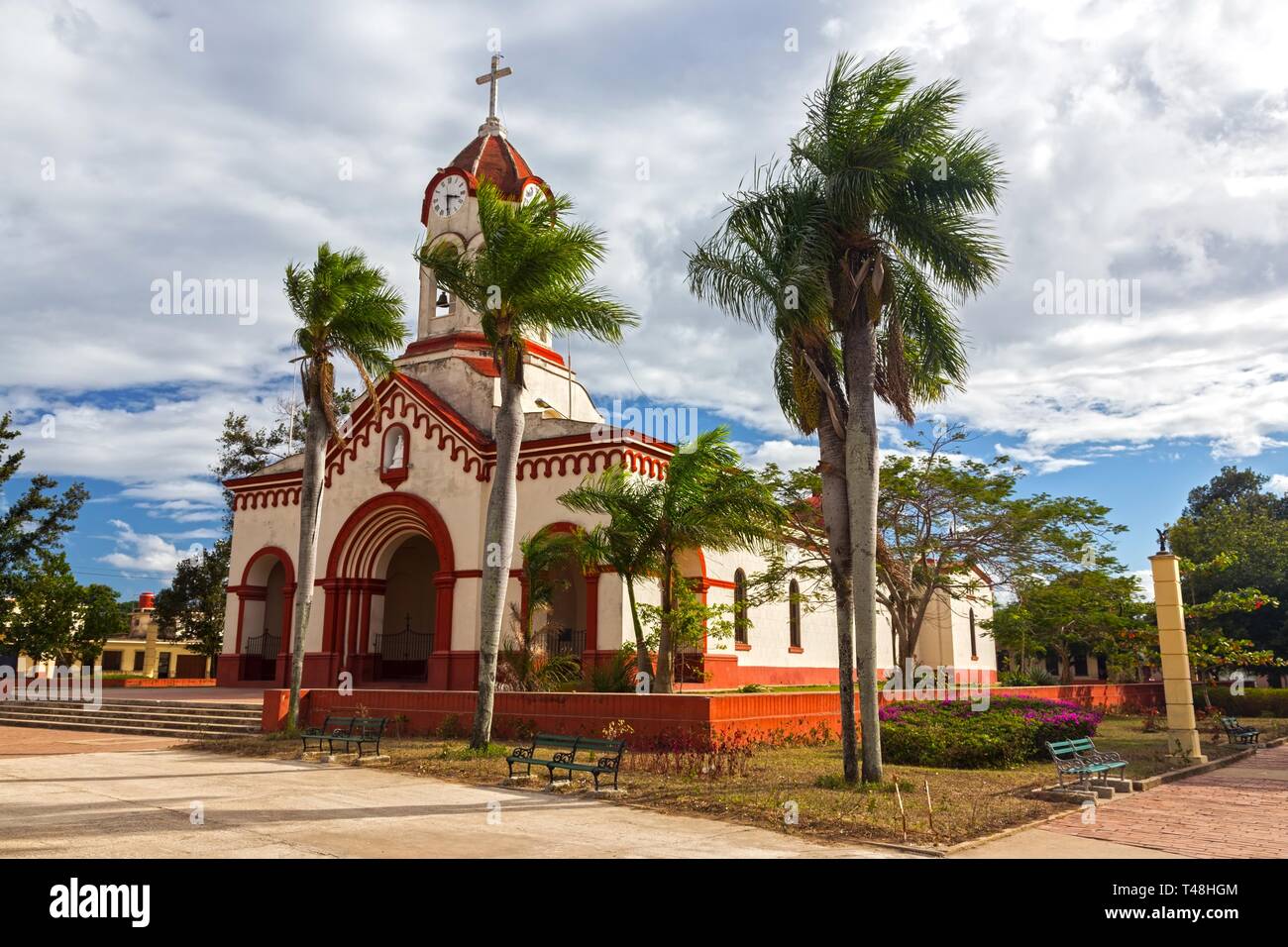 Nuestra Senora de la Caridad, Spanish Colonial Style Catholic Church Building Exterior in City