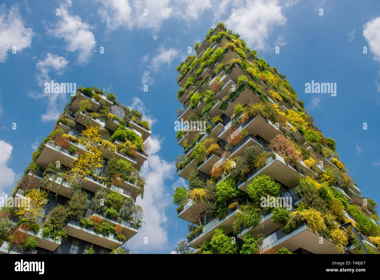 Milan Italy 10 April 2019 Houses With Garden On The Terrace Stock Photo Alamy