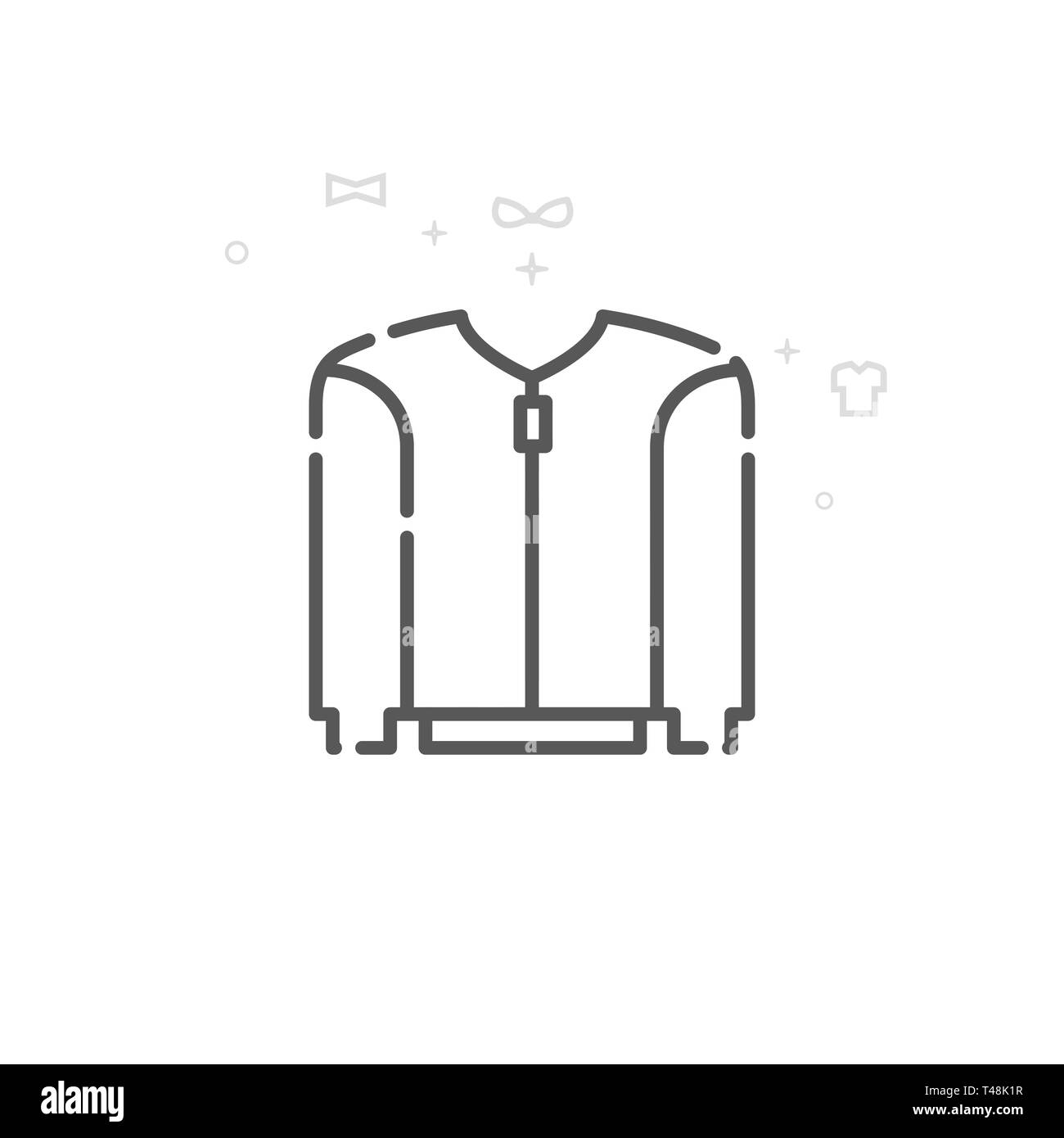Short Jacket Line Icon. Clothes, Garments Symbol, Pictogram, Sign ...