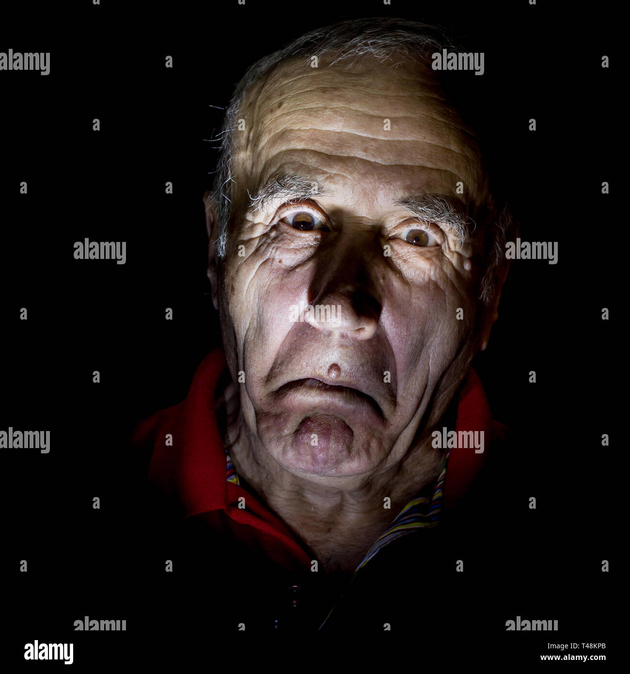 Funny old man face hi-res stock photography and images - Alamy