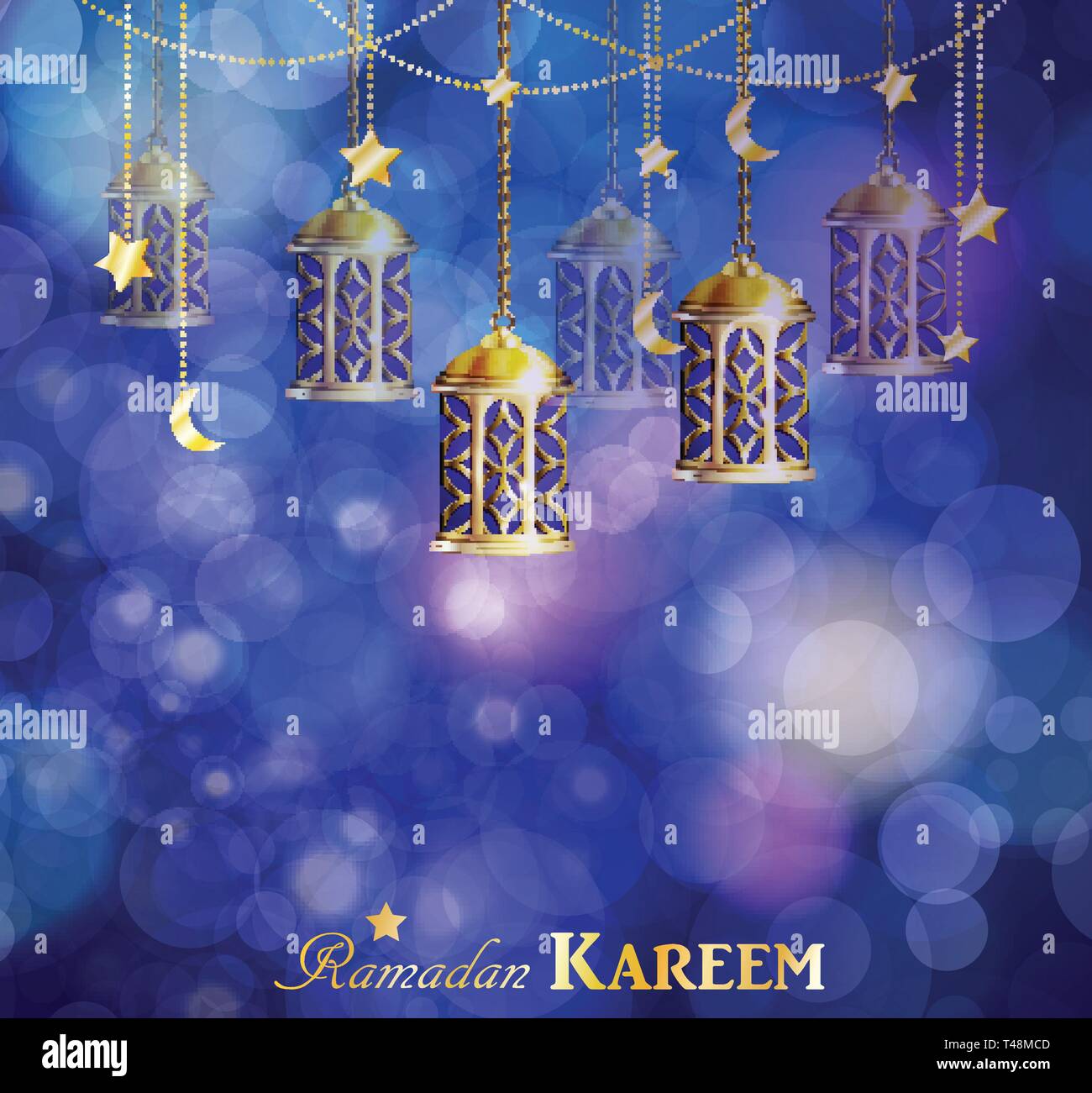 Intricate Arabic lamps with lights Stock Vector Image & Art - Alamy