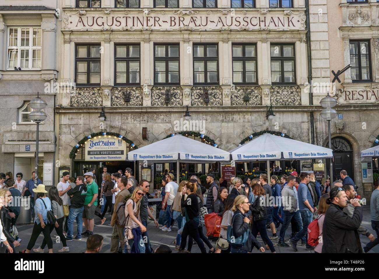 Traditional Bavarian Brewery Restaurant Augustiner Brau Head Office Pedestrian Zone Munich Bavaria Germany Stock Photo Alamy Traditional Bavarian Brewery Restaurant Augustiner Brau Head Office Pedestrian Zone Munich Bavaria Germany Stock Photo Alamy