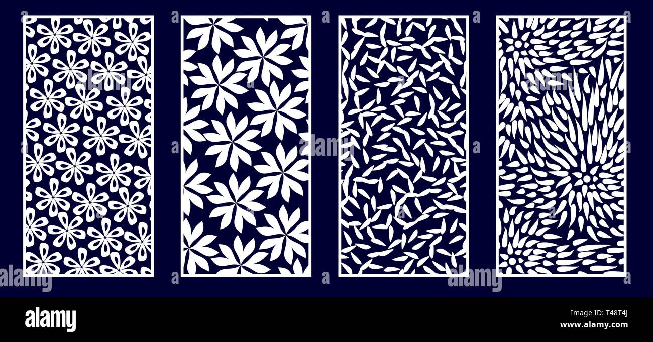 Set of Decorative laser cut panels Stock Vector Image & Art - Alamy