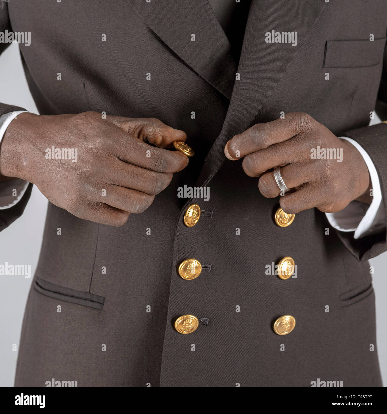 Lieutenant Commander wearing uniform of the South African Navy