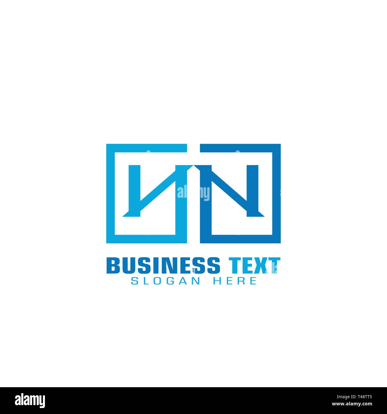Business Construction logo, real estate graphic logo template, letter NN logo, flat logo design, isolated on white background. Stock Vector