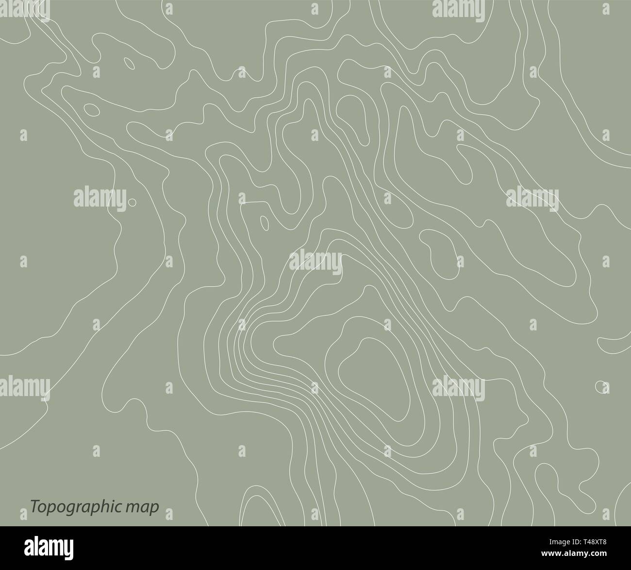 Topography relief map on a green background. Vector illustration Stock ...